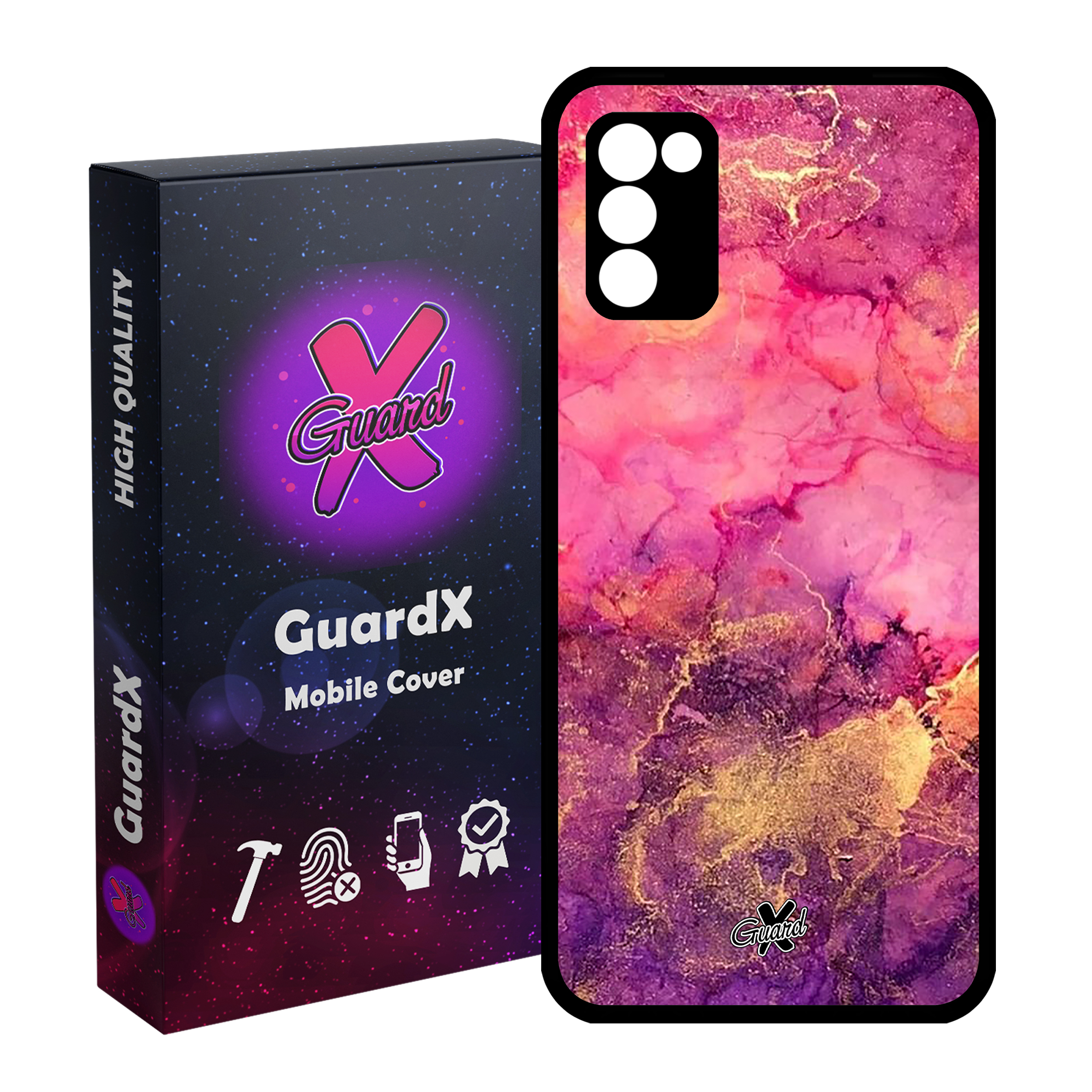 کاور گارد ایکس طرح ماربل مدل Glass10283 مناسب برای گوشی موبایل سامسونگ Galaxy A03s