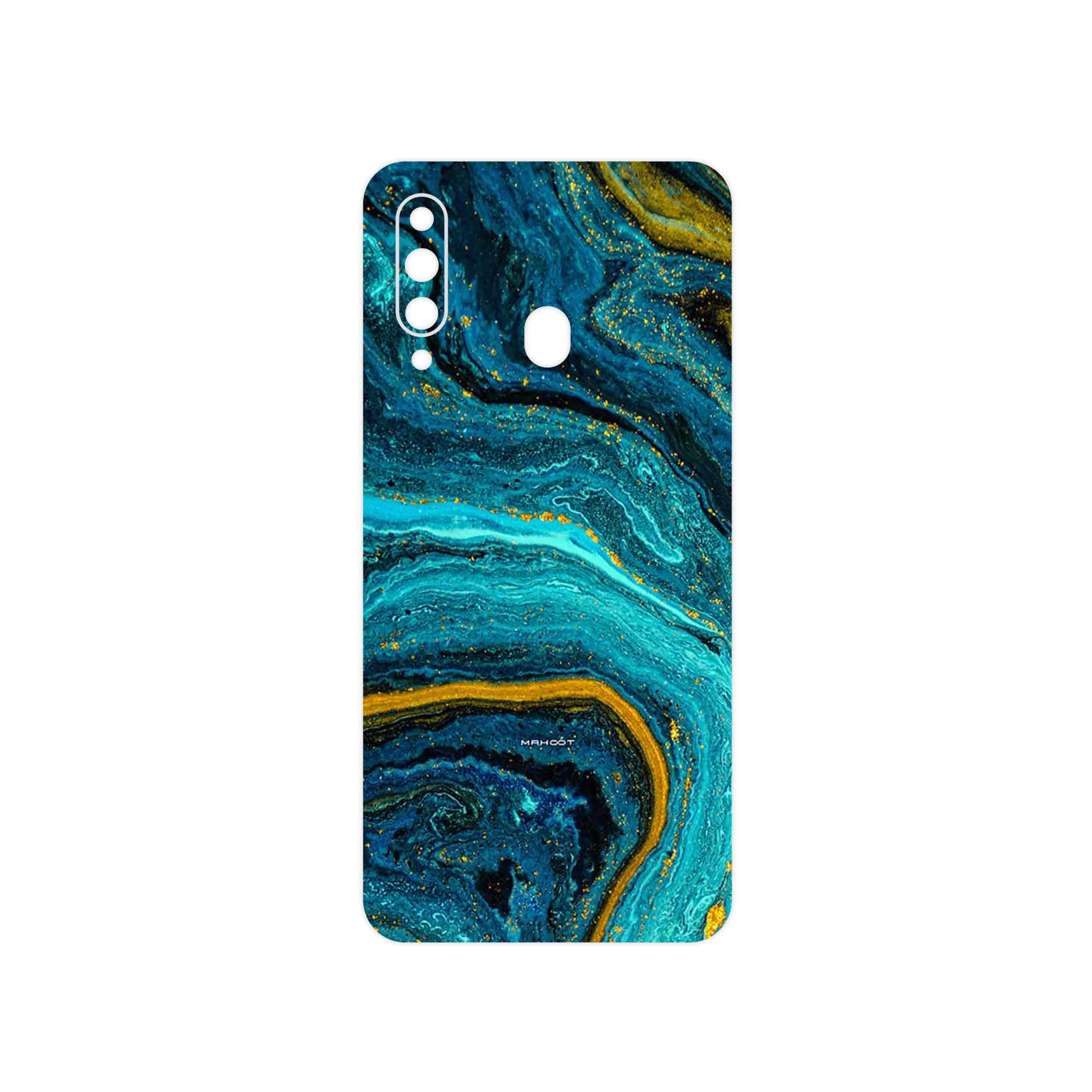 برچسب پوششی ماهوت مدل Turquoise marblewith golden streaks مناسب برای گوشی موبایل سامسونگ Galaxy A60