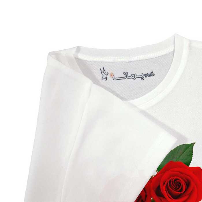 تی شرت بچگانه پرمانه طرح گل کد pmt.6073