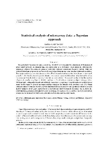 خرید و دانلود نسخه کامل کتاب Statistical analysis of microarray data: a Bayesian approach