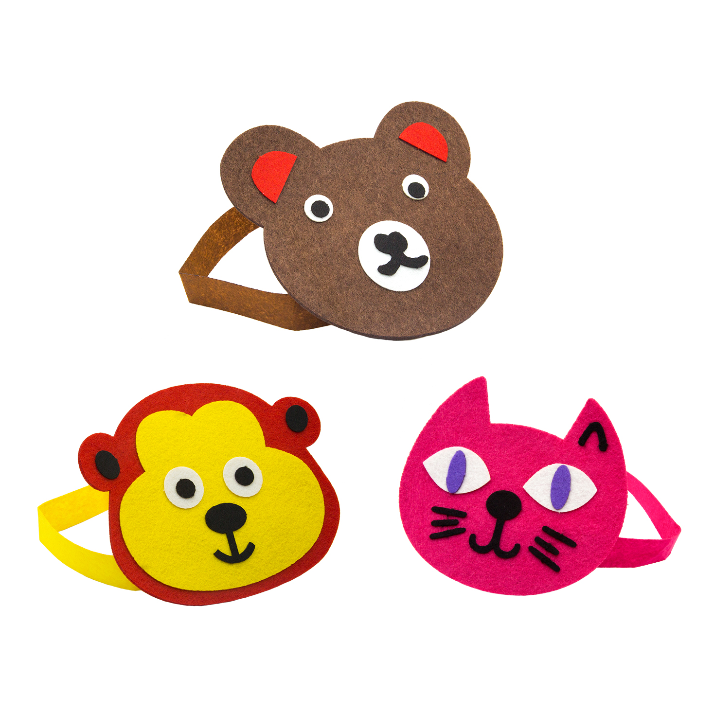 کیت کاردستی طرح سربند حیوانات مجموعه 3 عددی