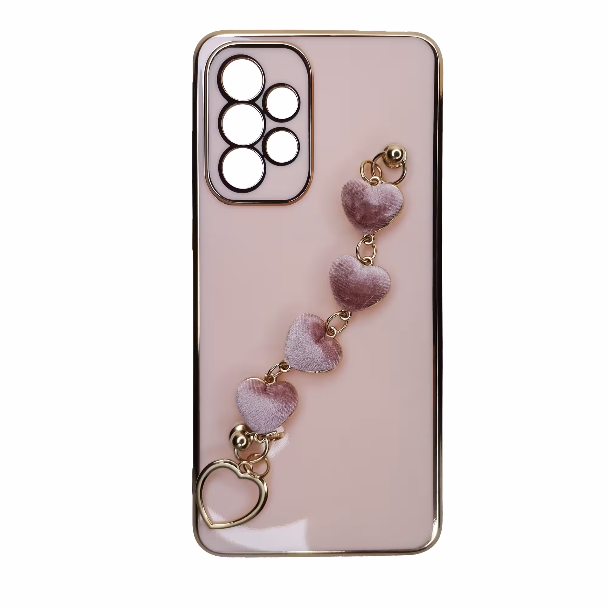 کاور طرح قلب مخملی مدل آویزدار مناسب برای گوشی موبایل سامسونگ Galaxy A33