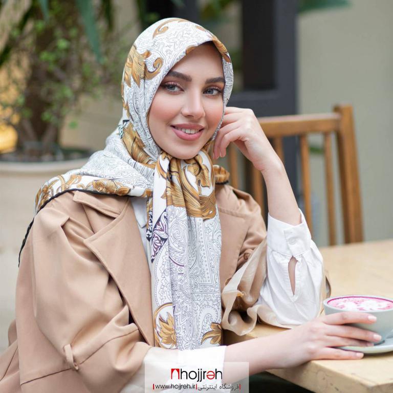 اطلاعات ، قیمت و خرید روسری طرح گل و ترنج سنگی کد MS01
