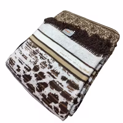 پتو ازدیلک مدل Pardus Bej تک نفره سایز 150x200 سانتی متر