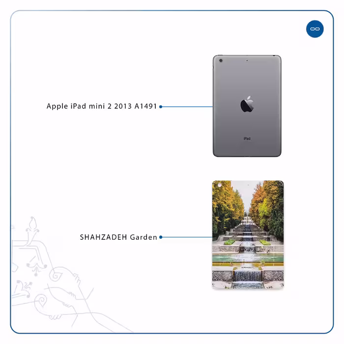 برچسب پوششی ماهوت مدل SHAHZADEH-Garden مناسب برای تبلت اپل iPad mini 2 2013 A1491