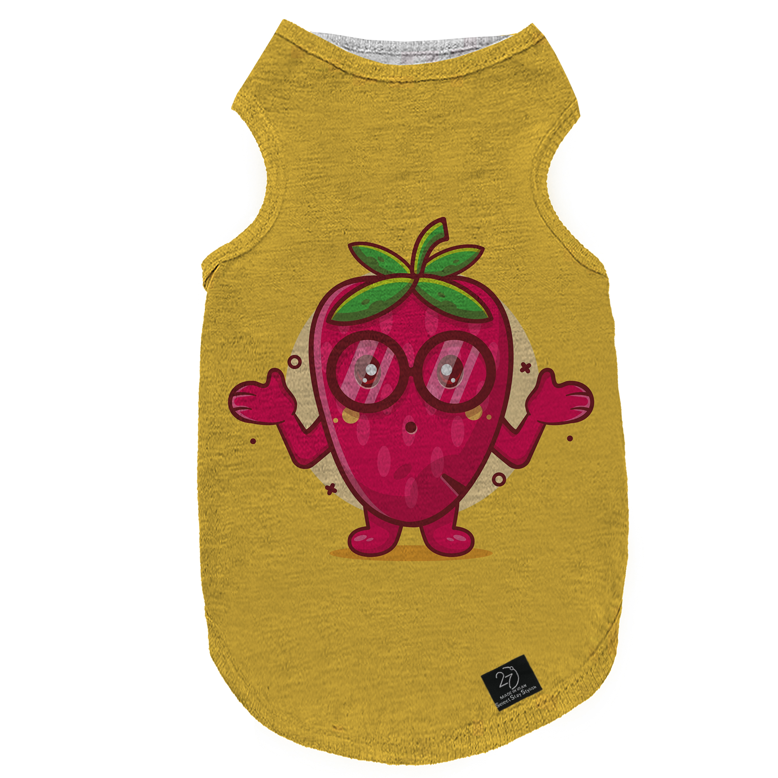 لباس سگ و گربه 27 طرح Strawberry Character کد MH510 سایز S