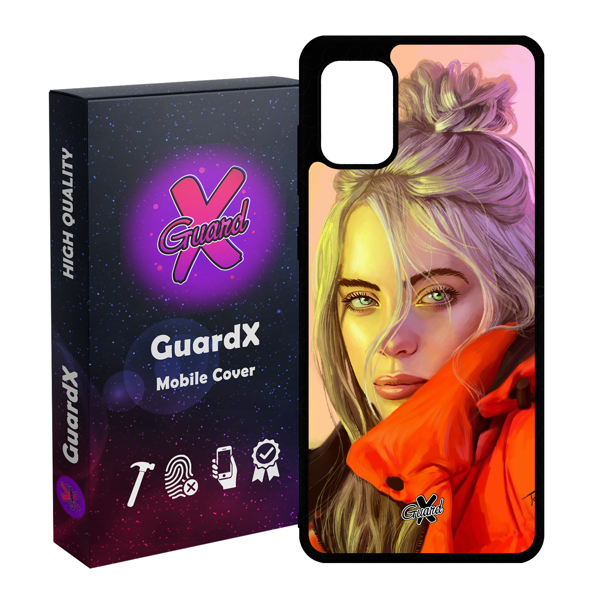 کاور گارد ایکس طرح Billie Eilish مدل Glass10217 مناسب برای گوشی موبایل سامسونگ Galaxy A51