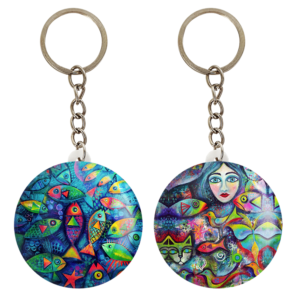 جاکلیدی خندالو مدل نقاشی انتزاعی کد 53155311 مجموعه 2 عددی