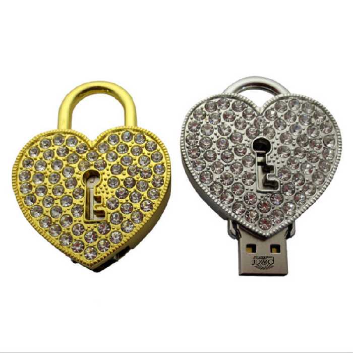  فلش مموری پرلیت یو اس بی طرح قفل قلبی کد W-49-3 ظرفیت ۶۴ گیگابایت