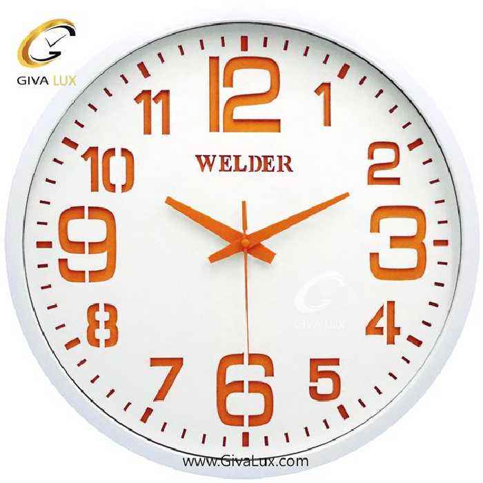 ساعت دیواری اورجینال ولدر PVC سفید| کد رفرنس 607