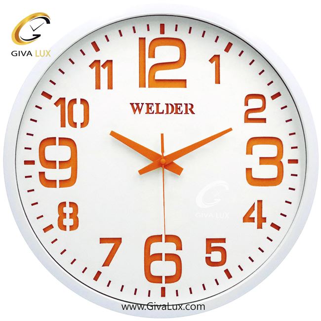 ساعت دیواری اورجینال ولدر PVC سفید| کد رفرنس 607