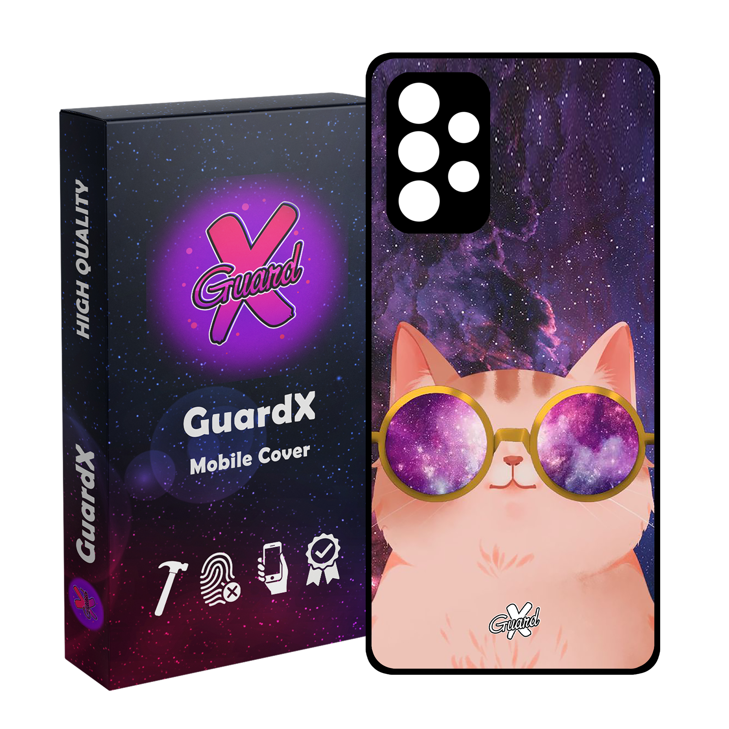 کاور گارد ایکس طرح Cat مدل Glass10078 مناسب برای گوشی موبایل سامسونگ Galaxy A32 4G