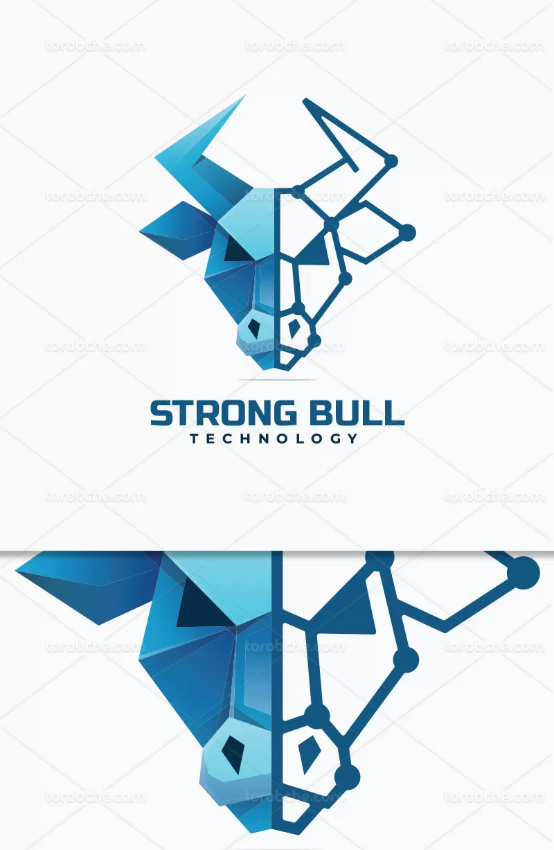 وکتور لوگو گاو میش آبی | گرافیک با طعم تربچه