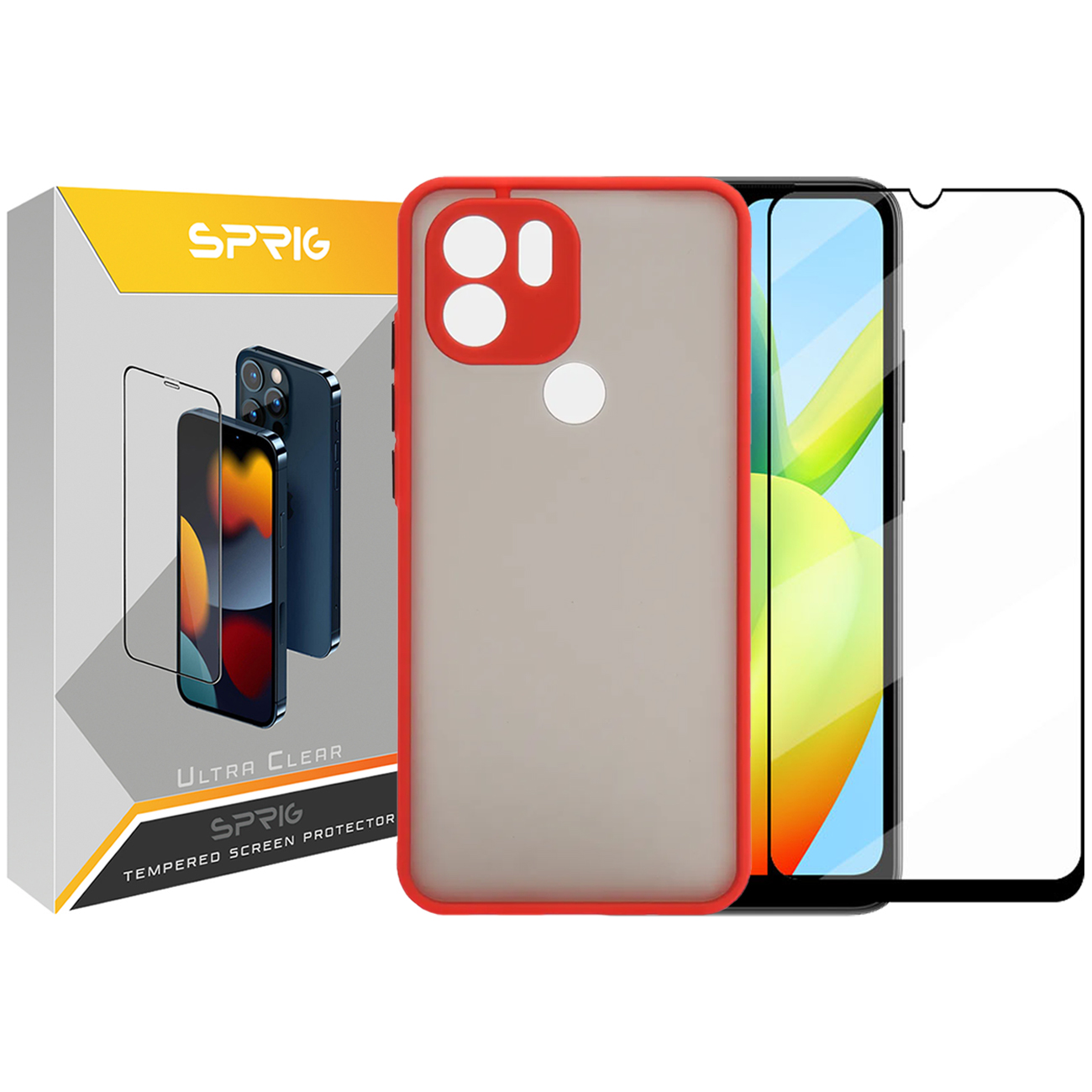 کاور اسپریگ مدل Full-PSHT مناسب برای گوشی موبایل شیائومی Redmi A1 Plus به همراه محافظ صفحه نمایش