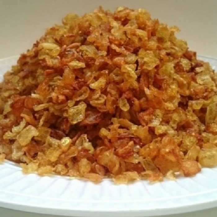 پیاز نگینی زعفرانی سرخ شده خانگی 200 گرم