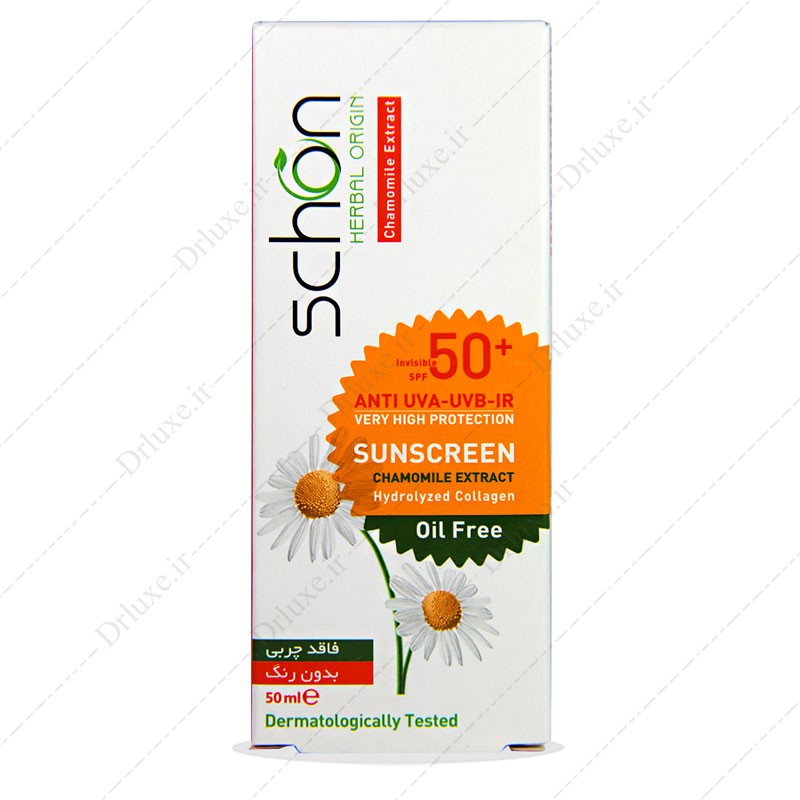 کرم ضد آفتاب شون SPF50 بی رنگ فاقد چربی 50 میلی لیتر