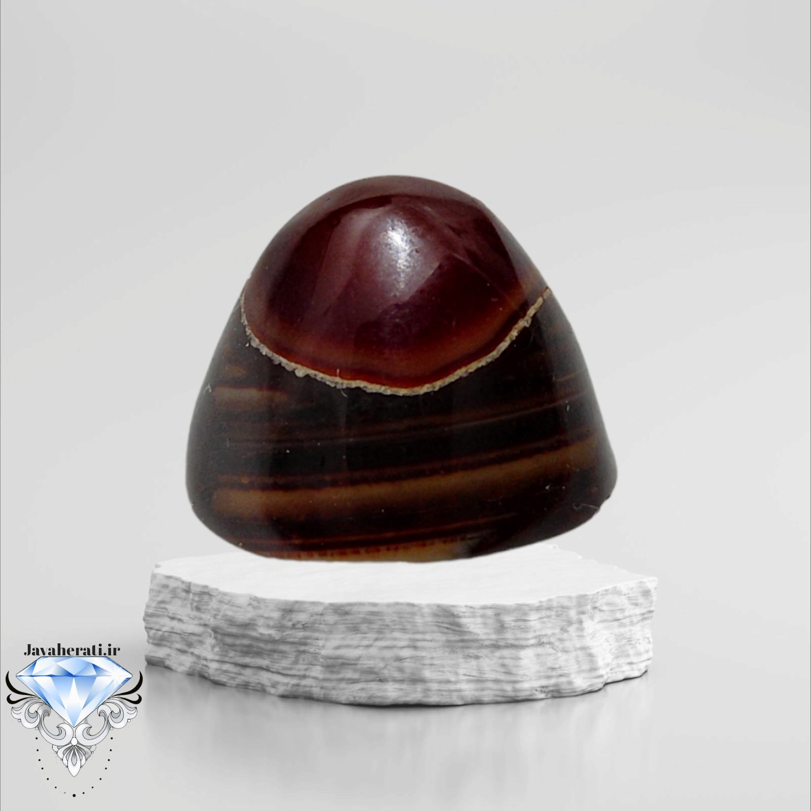 نگین عقیق سلیمانی باباقوری کله قندی بینظیر 