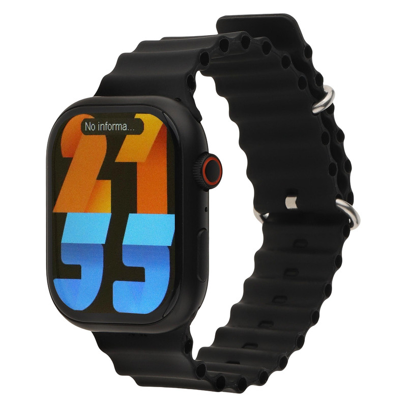 ساعت هوشمند مدل Rock 31 دارای قابلیت های صفحه نمایش رنگی، گام‌شمار، حسگر ضربان قلب و بند سیلیکونی | کالا مکس