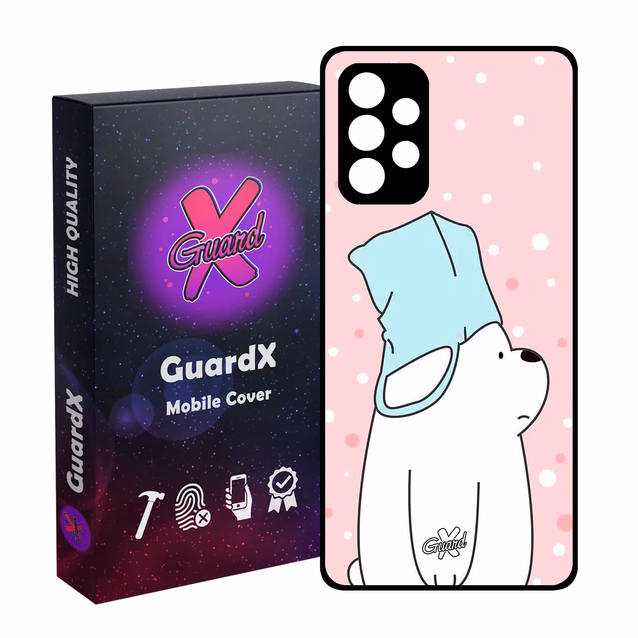 کاور گارد ایکس طرح Bear مدل Glass10019 مناسب برای گوشی موبایل سامسونگ Galaxy A32 4G