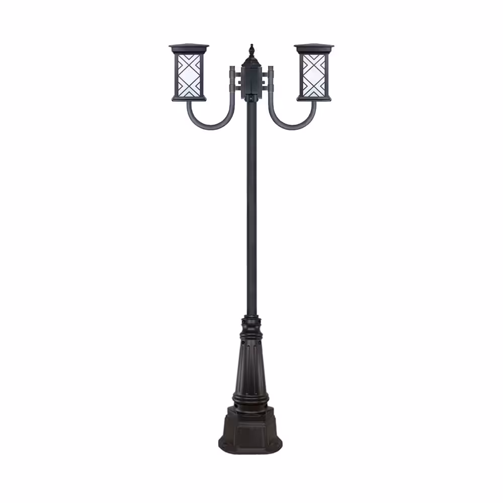 چراغ دو شاخه پارکی و حیاطی بیتانور مدل درتا طرح دار کد 482922T-96202