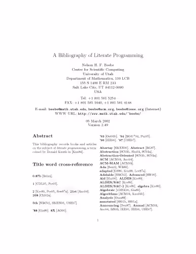 خرید و دانلود نسخه کامل کتاب A bibliography of literate programming
