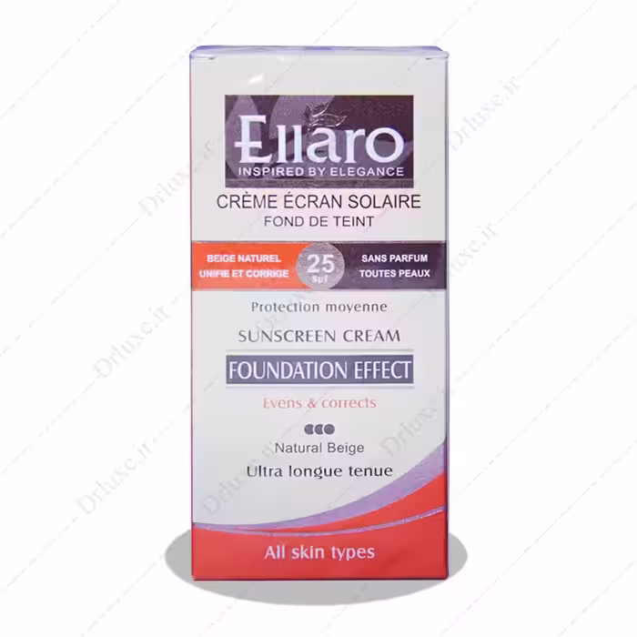 کرم ضد آفتاب SPF25 الارو رنگی بژ طبیعی 40 میلی لیتر
