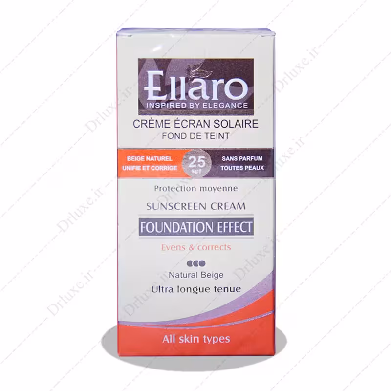کرم ضد آفتاب SPF25 الارو رنگی بژ طبیعی 40 میلی لیتر