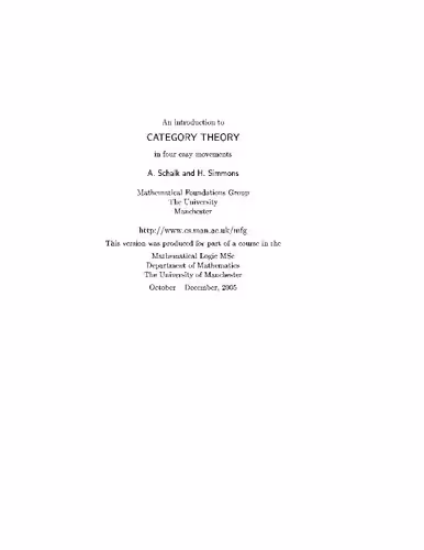 خرید و دانلود نسخه کامل کتاب An Introduction To Category Theory In Four Easy Movements