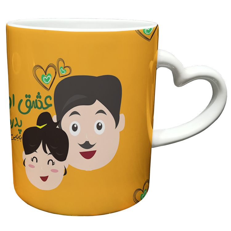 ماگ مدل دسته قلبی طرح روز پدر کد 21