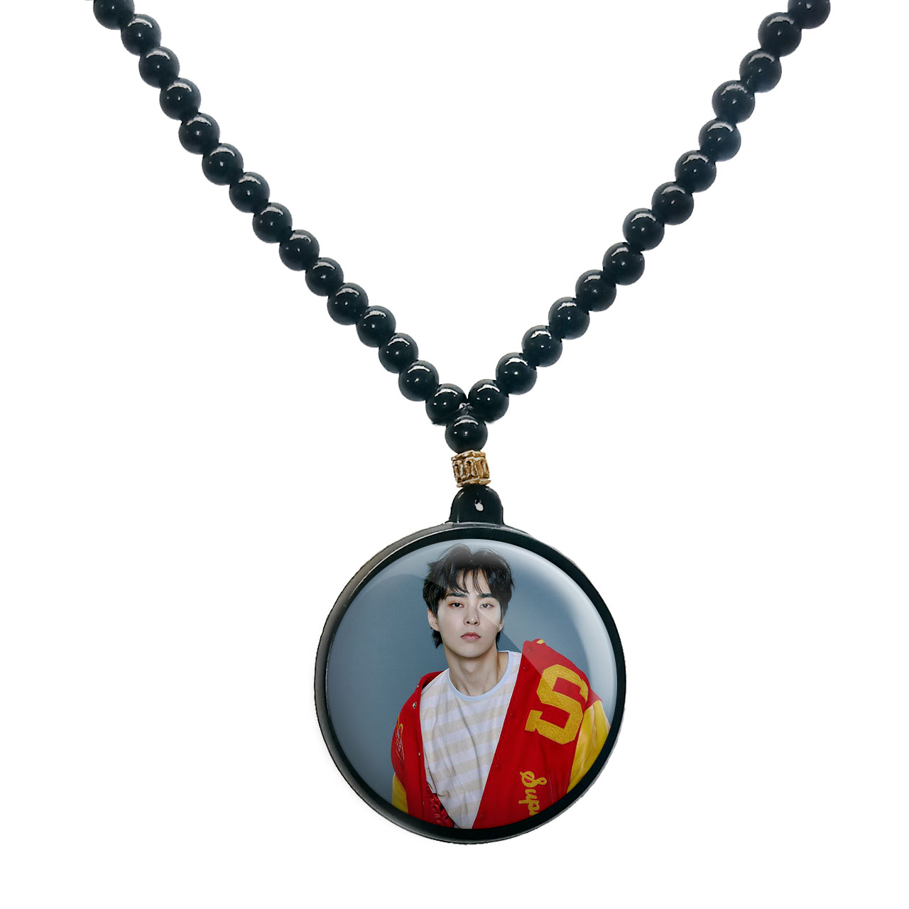 گردنبند پرمانه طرح exo کد pmd.14012 مدل دو طرفه