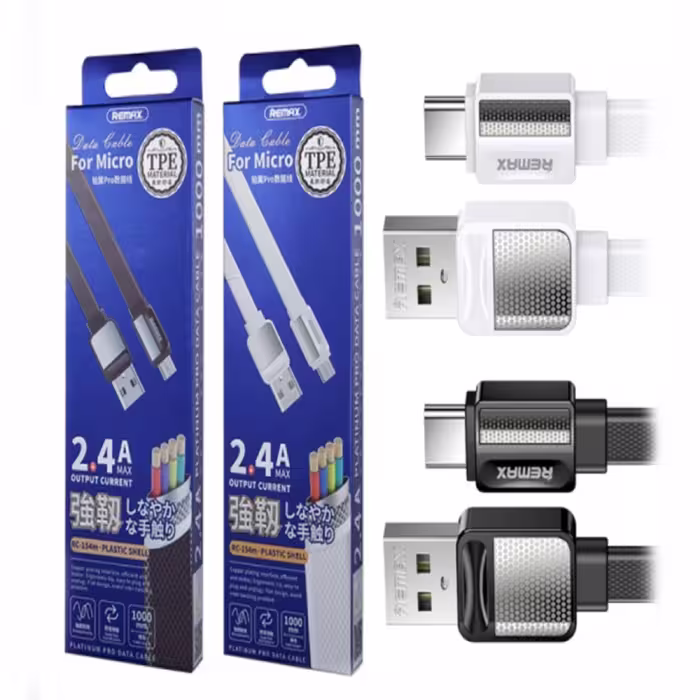 کابل تبدیل USB به microUSB ریمکس مدل RC-154m طول 1 متر