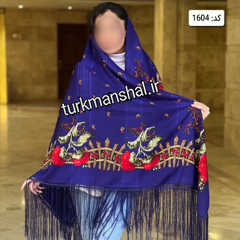 روسری ترکمنی پشمی کد 1604
