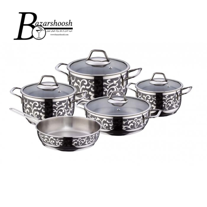 سرویس قابلمه استیل 9پارچه سوفرام مدل سال