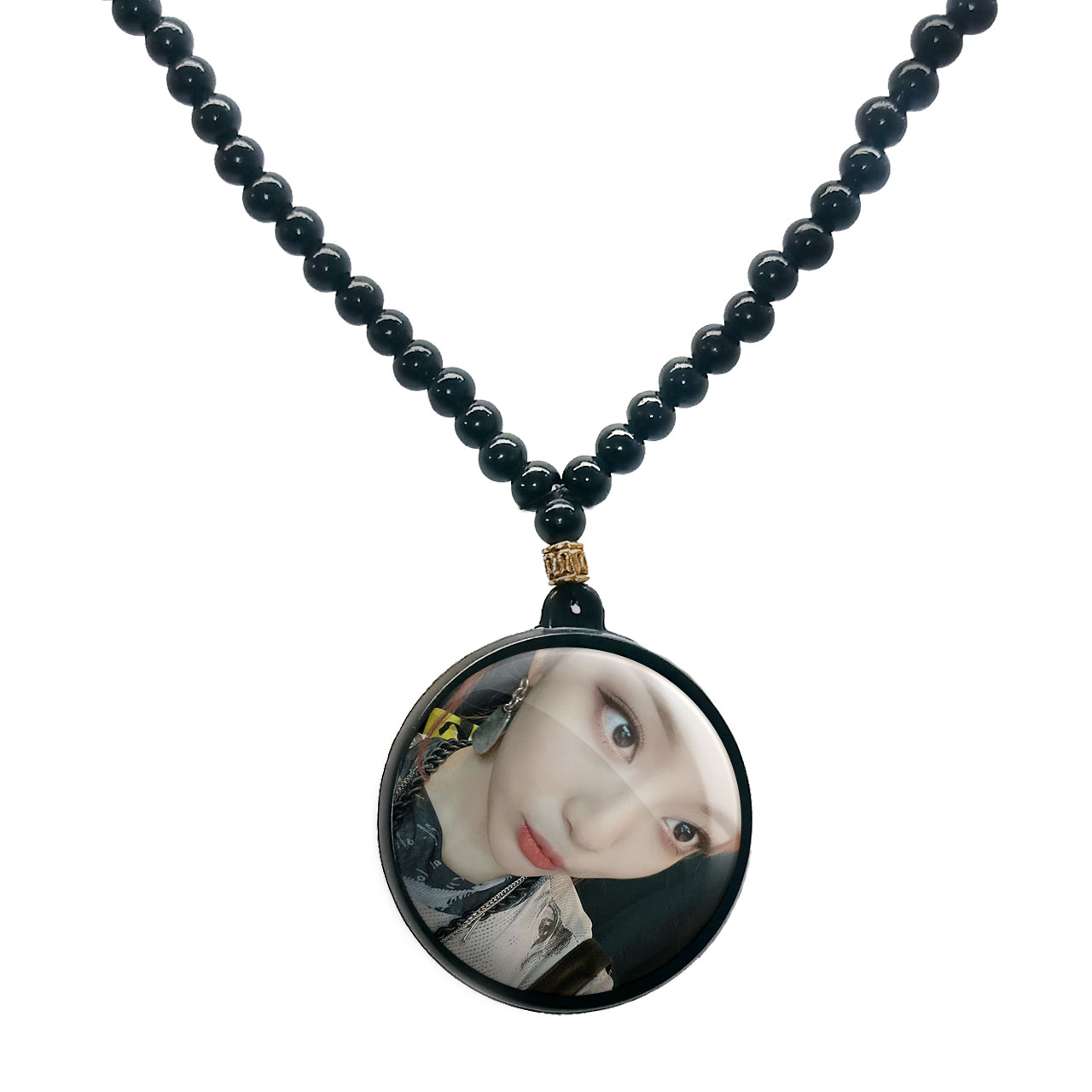 گردنبند پرمانه طرح aespa کد pmd.18607 مدل دو طرفه
