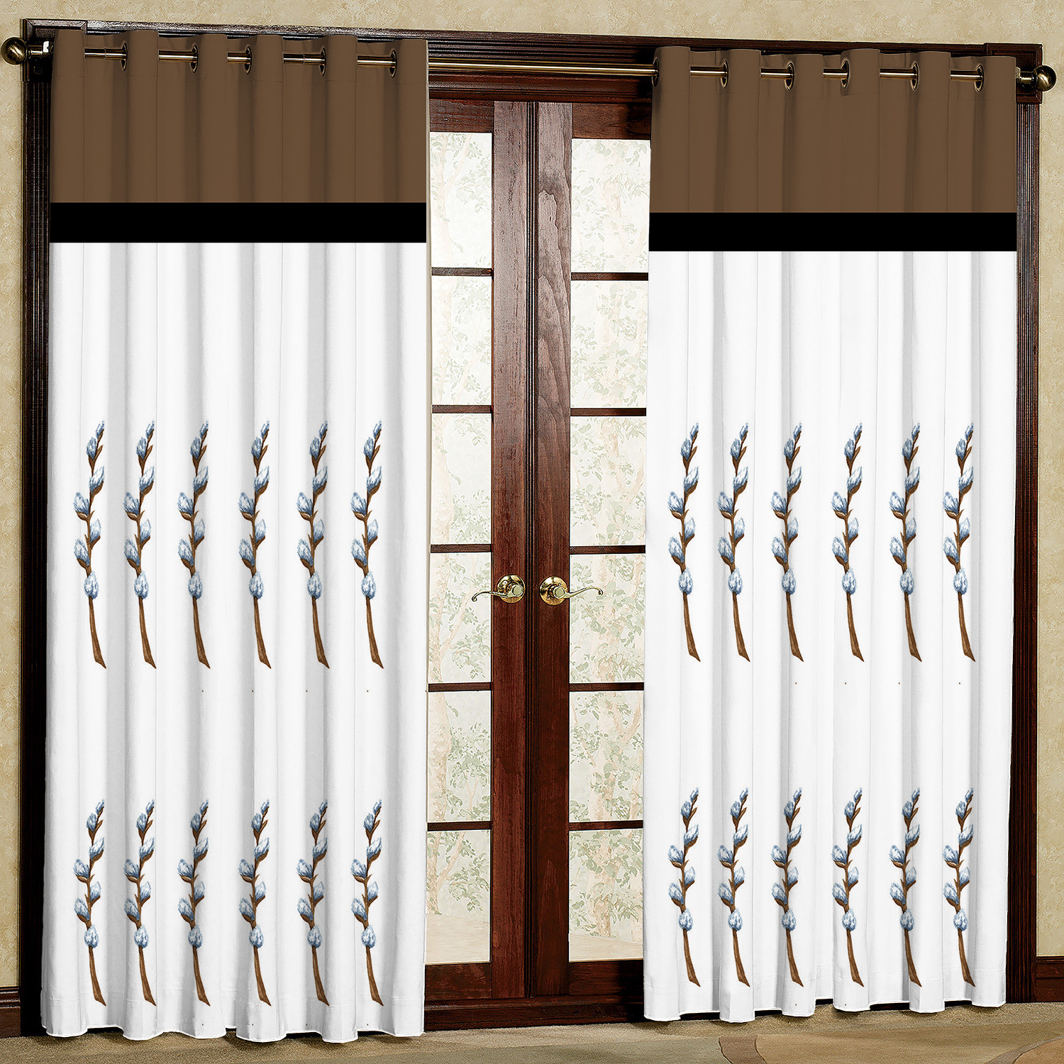   پرده مدل طرح دار مخمل پانچی کد 2364 سایز 140x280 سانتی متر