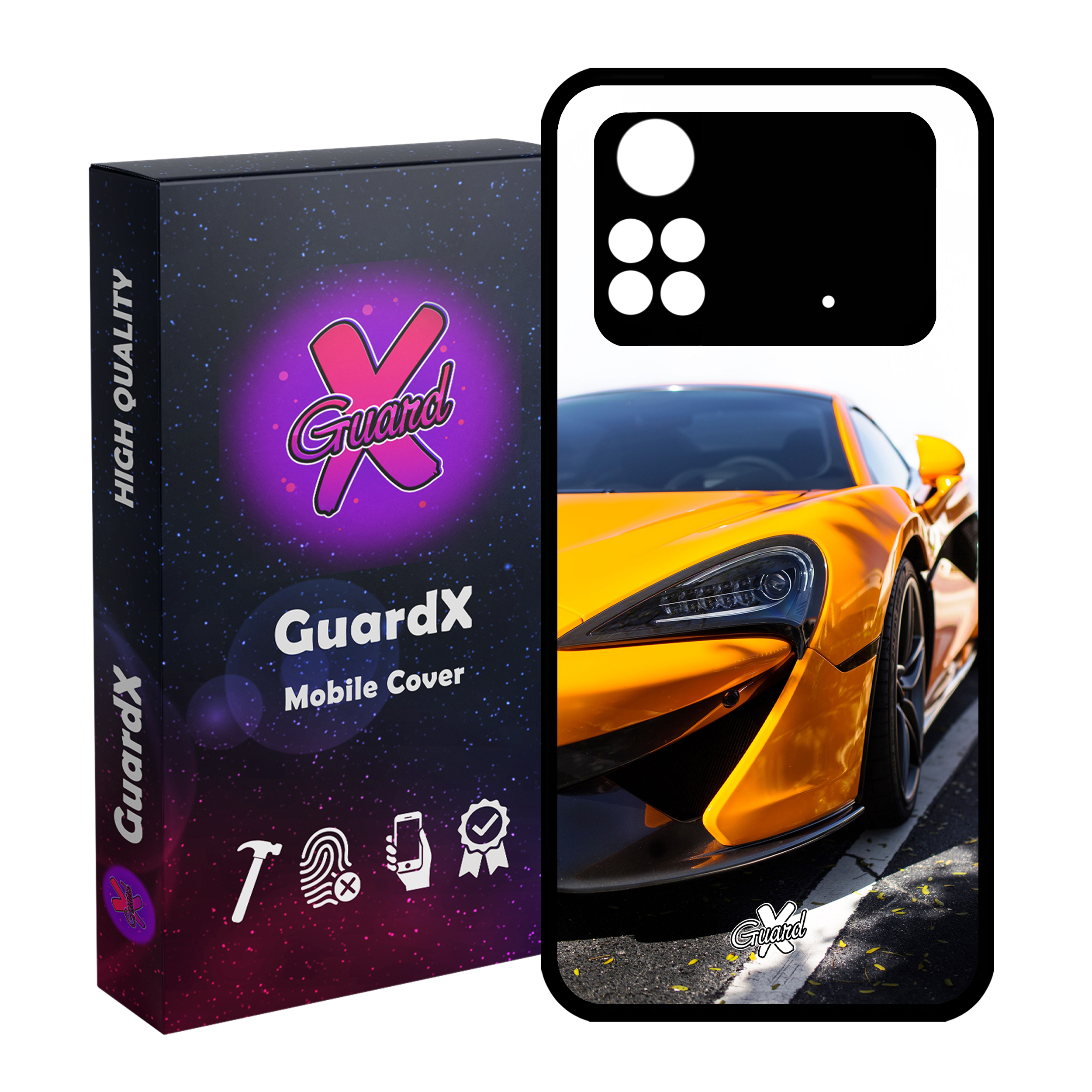 کاور گارد ایکس طرح خودرو مدل Glass10193 مناسب برای گوشی موبایل شیائومی Poco M4 Pro 4G