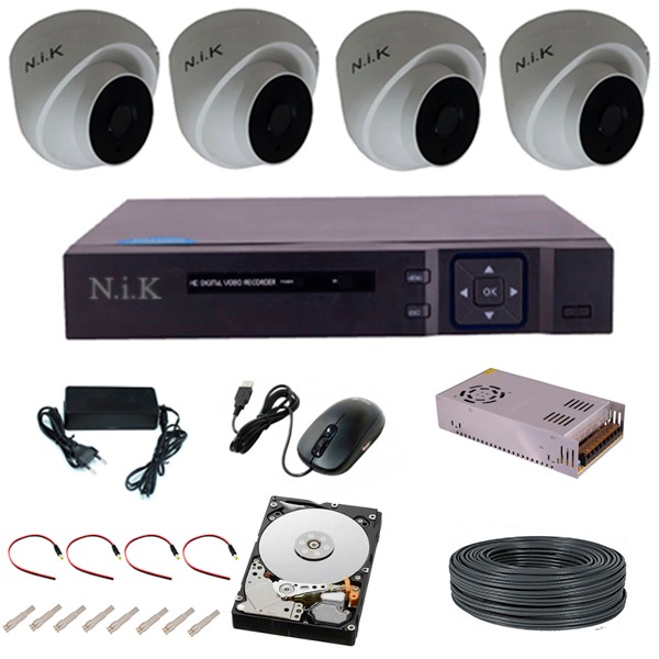 سیستم امنیتی ان آی کی مدل AHD 4D214 _ 2MP