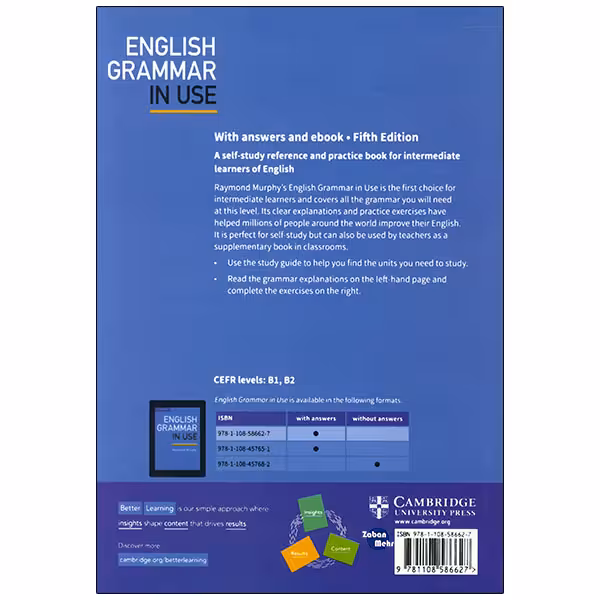 کتاب ENGLISH GRAMMAR IN USE اثر raymond murphy انتشارات زبان مهر