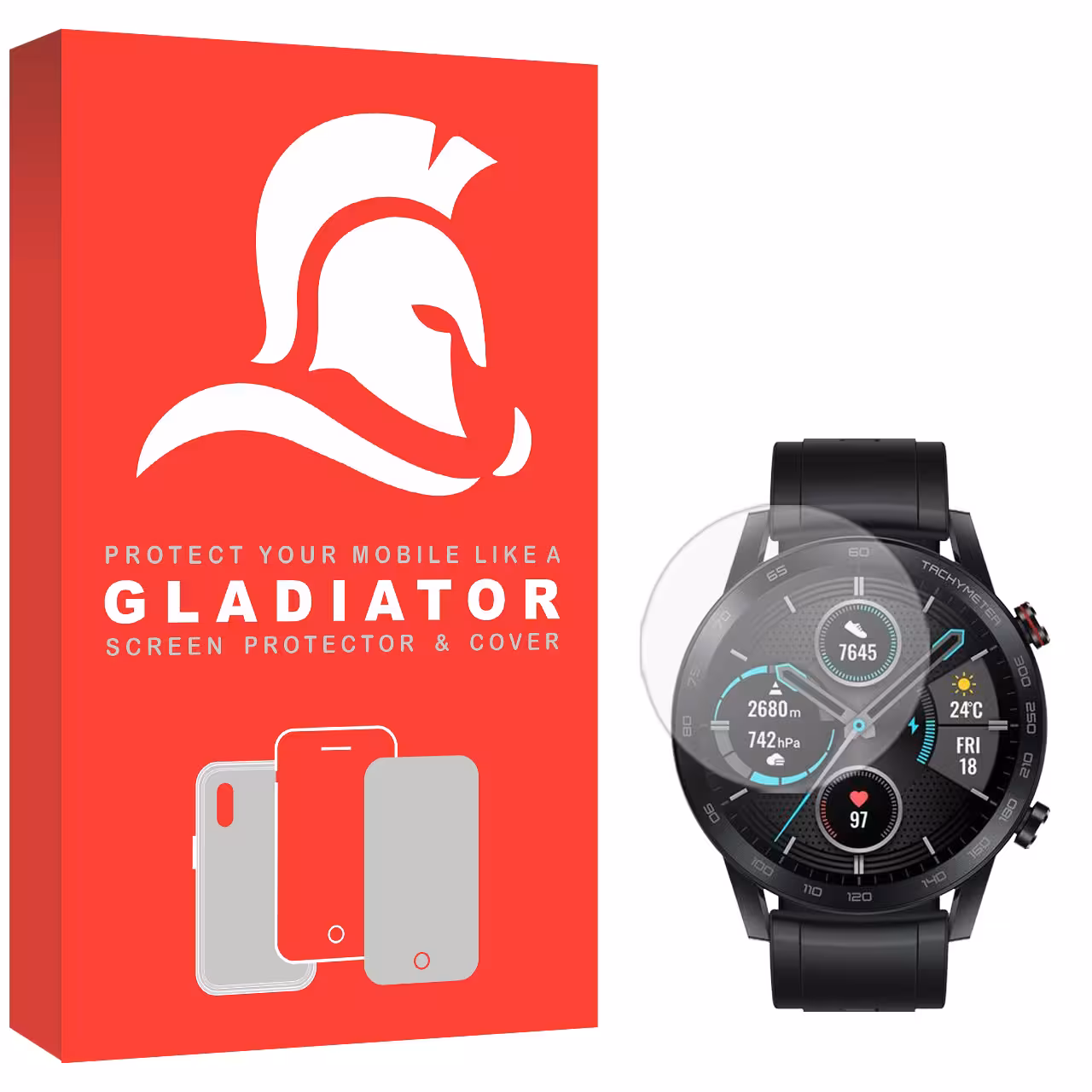 محافظ صفحه نمایش گلادیاتور مدل GWP1000 مناسب برای ساعت هوشمند آنر Magic Watch 2 46mm