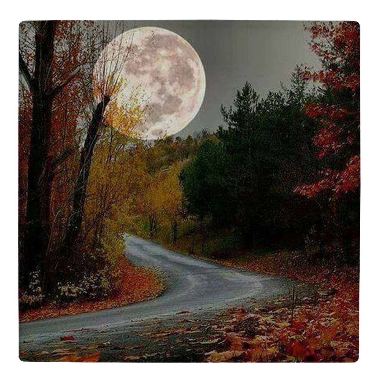  زیر لیوانی  طرح ماه و جاده پاییزی کد    5122050_3880