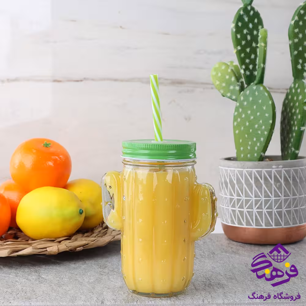 لیوان زیبا اسموتی کاکتوس