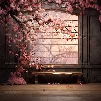 بک دراپ عکاسی با شکوفه صورتی | گرافیک با طعم تربچه