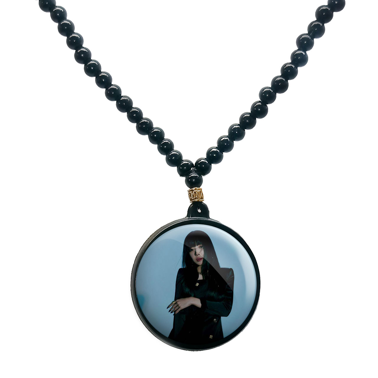 گردنبند پرمانه طرح Apinkگروه موسیقی کد pmd.11985 مدل دو طرفه