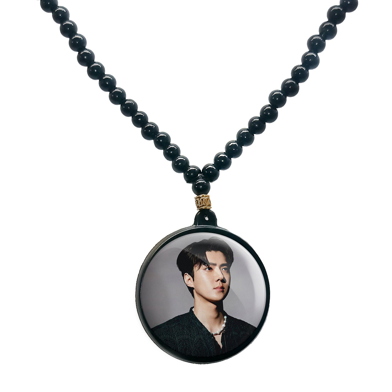 گردنبند پرمانه طرح exo کد pmd.13728 مدل دو طرفه