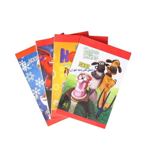 دفتر 30 برگ شطرنجی ته منگنه درشت چهارخانه 24 جلدی