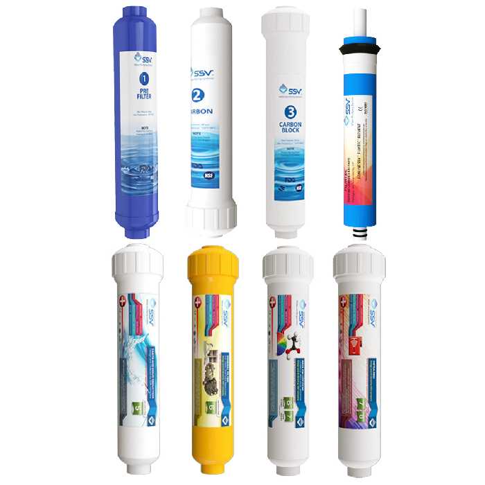 فیلتر دستگاه تصفیه آب اس اس وی مدل L800 بسته 8 عددی