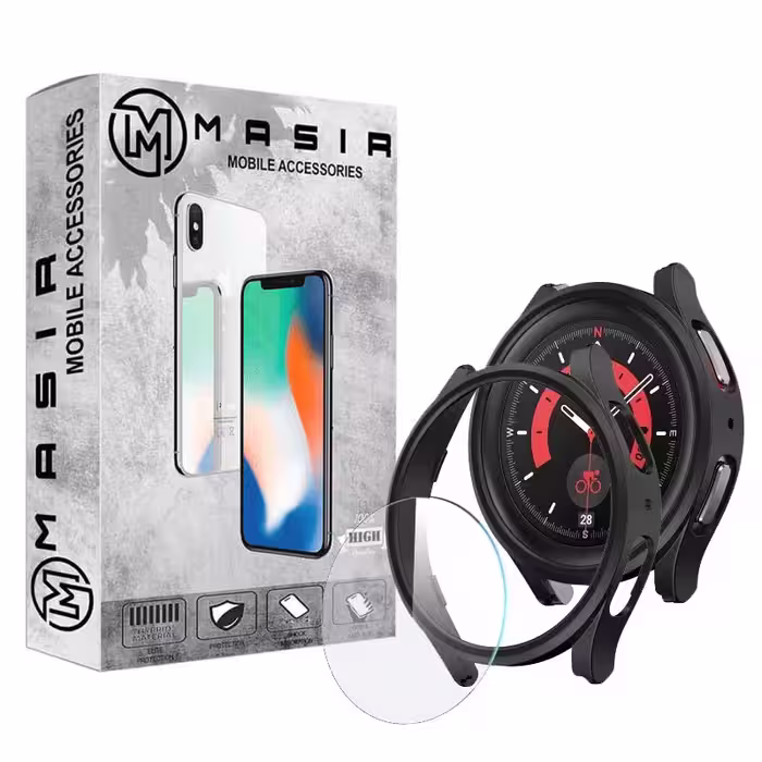 کاور مسیر مدل GW-01 مناسب برای ساعت هوشمند سامسونگ Galaxy Watch 5 Pro 45mm به همراه محافظ صفحه نمایش