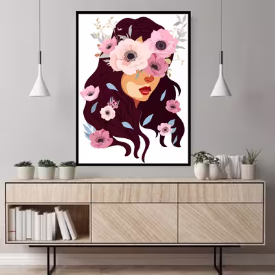 تابلو مدل دکوراتیو طرح girl کد 0580