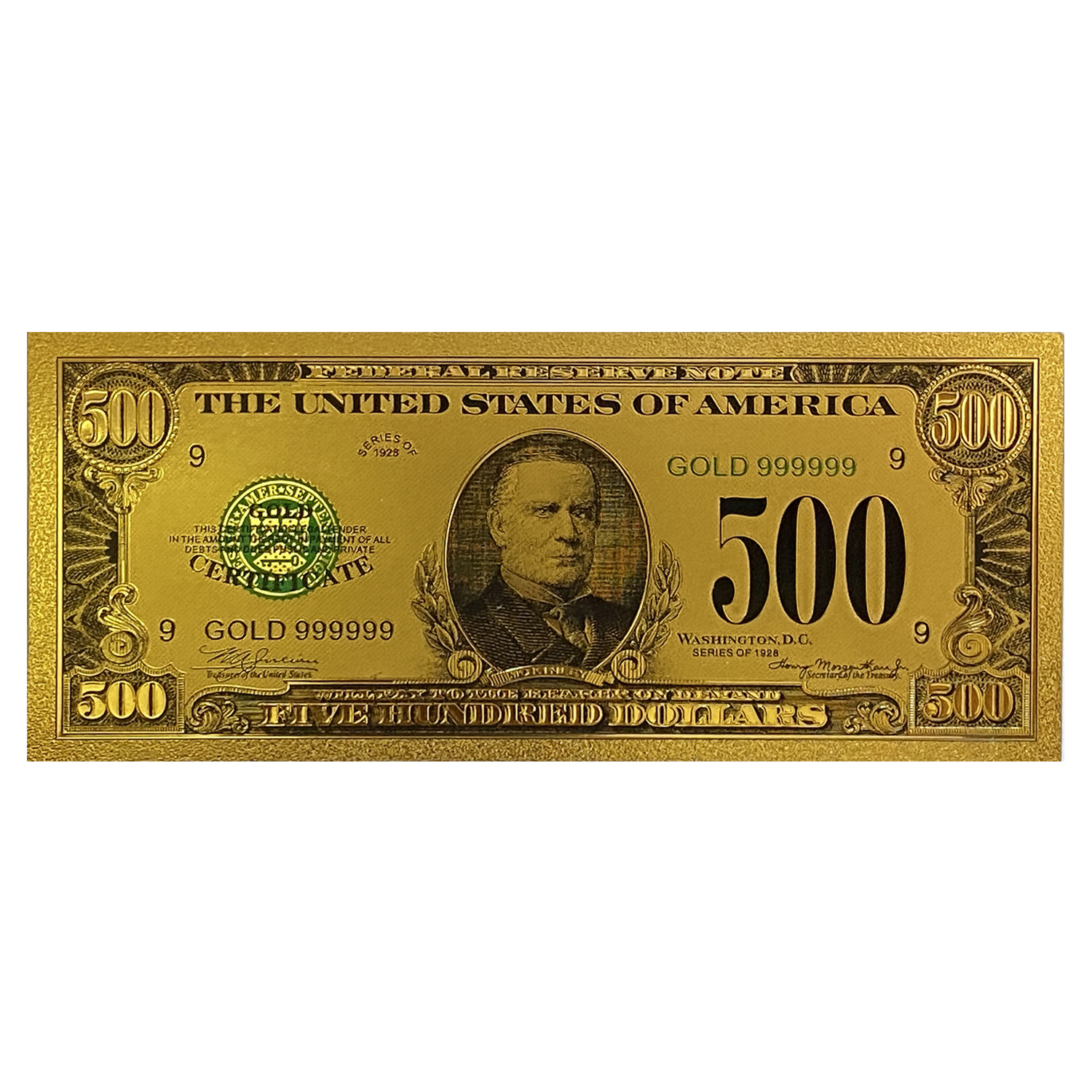 اسکناس تزیینی طرح 500 دلاری