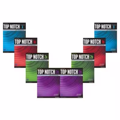 کتاب Top Notch اثر Joan Saslow and Allen Ascher انتشارات هدف نوین 8 جلدی
